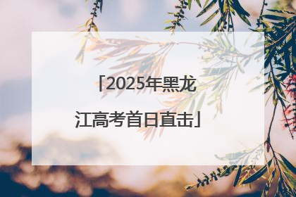 2025年黑龙江高考首日直击