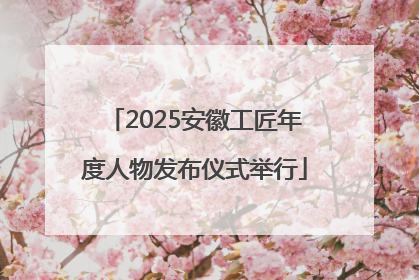 2025安徽工匠年度人物发布仪式举行