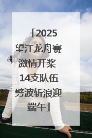 2025望江龙舟赛激情开桨 14支队伍劈波斩浪迎端午