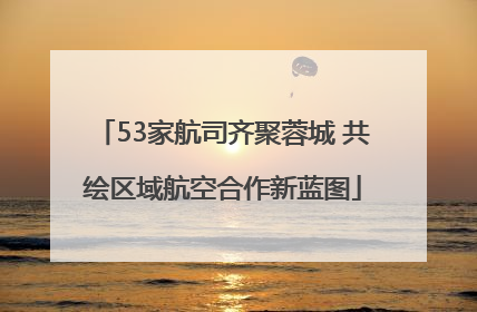 53家航司齐聚蓉城 共绘区域航空合作新蓝图