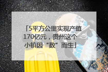 5平方公里实现产值170亿元，贵州这个小镇因“数”而生