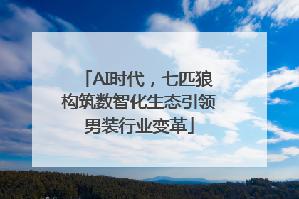 AI时代，七匹狼构筑数智化生态引领男装行业变革