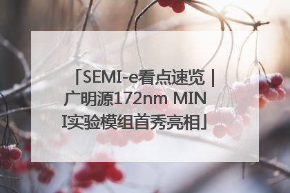 SEMI-e看点速览｜广明源172nm MINI实验模组首秀亮相
