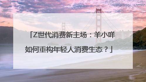 Z世代消费新主场：羊小咩如何重构年轻人消费生态？